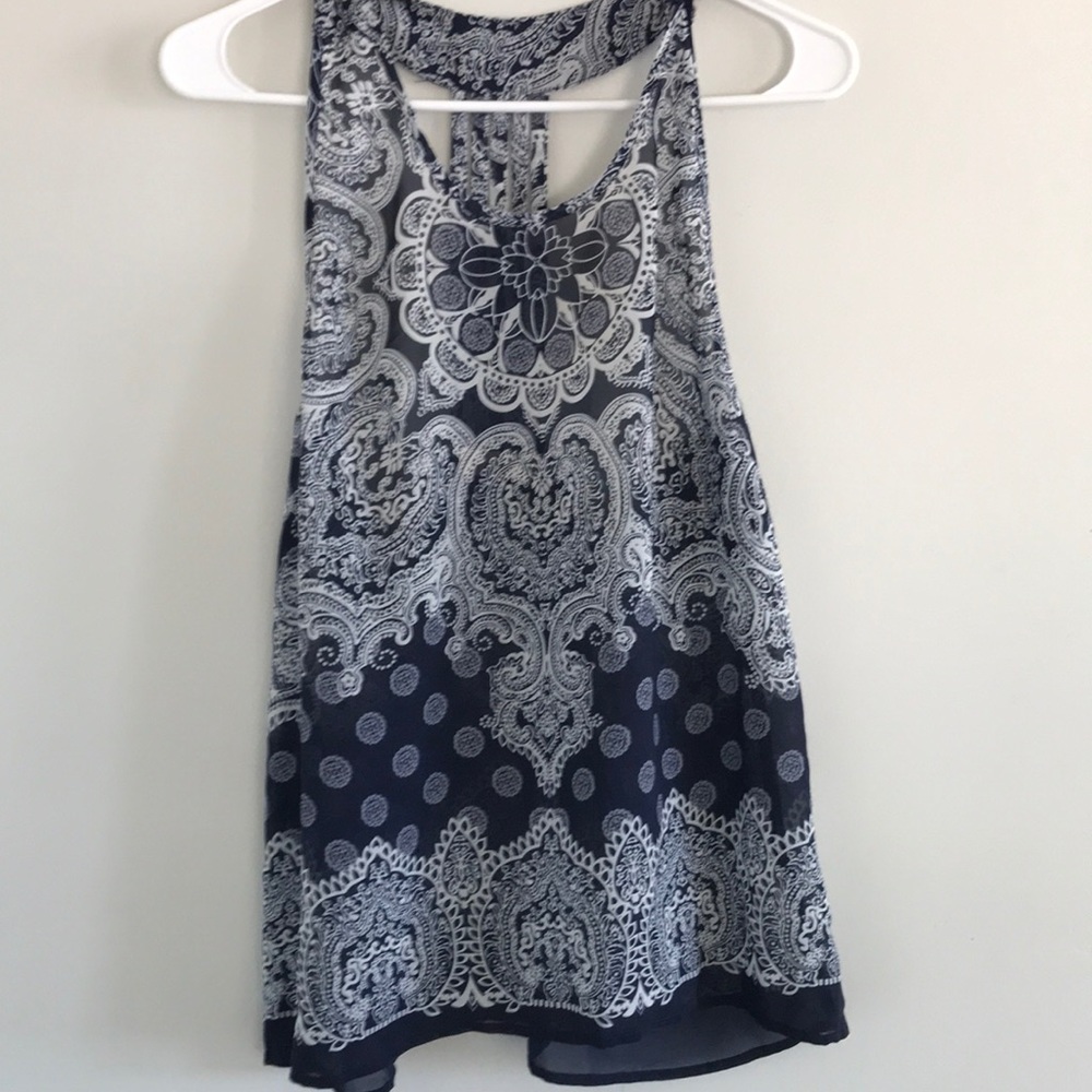 Elodie sheer paisley print tank top size M/L